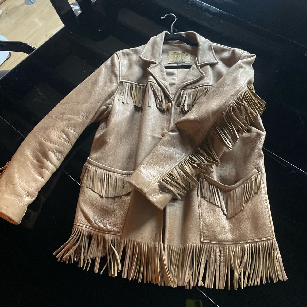 Vintage Wyoming leather jacket fringe
